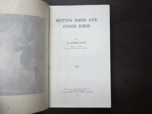 H. Guthrie-Smith, Mutton Birds And Other Birds - Image 8