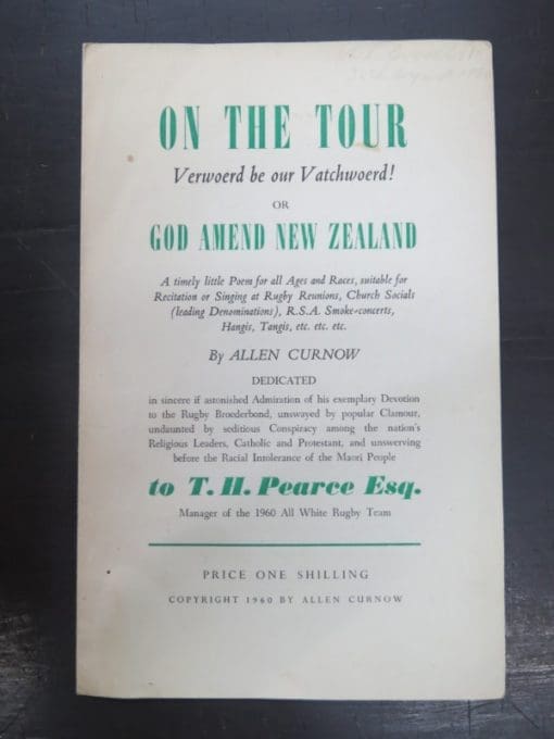 Allen Curnow, On Tour photo 1