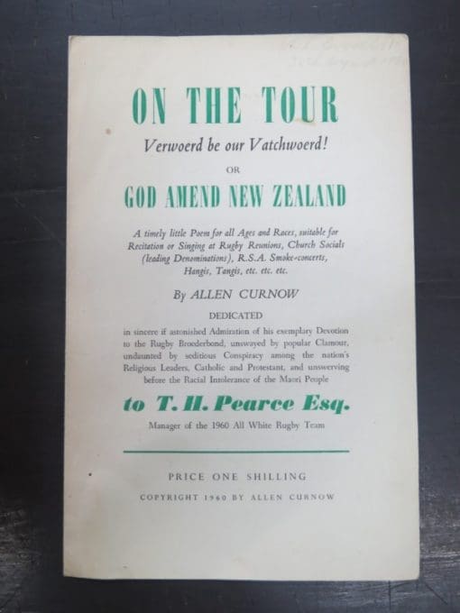 Allen Curnow, On Tour photo 1