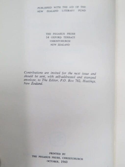 New Zealand Poetry Yearbook 1960 Ed. Louis Johnson - Image 6