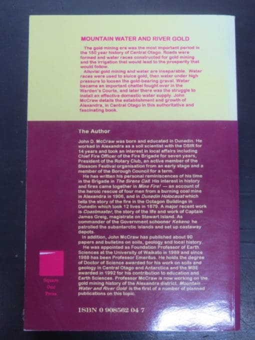 John McCraw, Mountain Water & River Gold, Stories of Gold Mining in the Alexandra District - Image 2