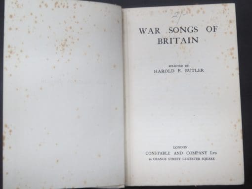 Harold E. Butler, War Songs of Britain - Image 5