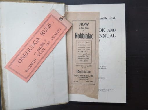 A. N. Field, North Island Official Tour Book, Wellington Automobile Club, Motor Annual 1928 - Image 6