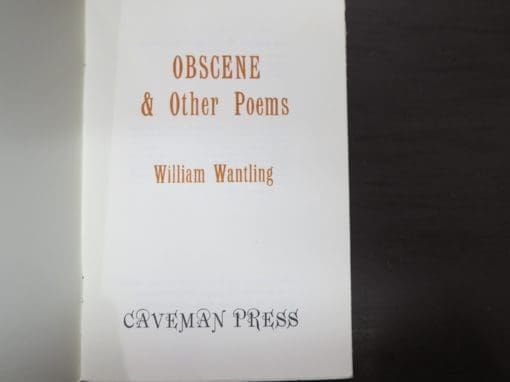 William Wantling, Obscene & Other Poems - Image 5