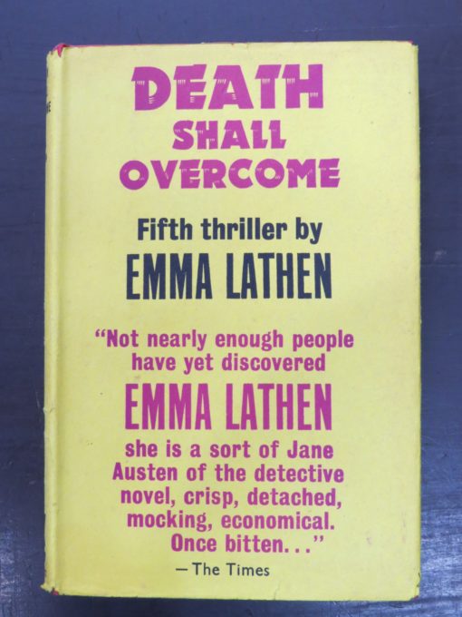 Emma Lathen, Death Shall Overcome, Gollancz, London, Crime, Mystery Detection, Dunedin Bookshop, Dead Souls Bookshop