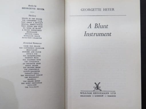 Georgette Heyer, A Blunt Instrument - Image 6