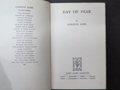 Gordon Ashe (John Creasey) Day of Fear - Image 6