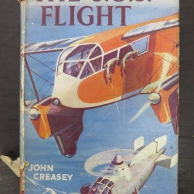 John Creasey, The S.O.S. Flight, Sampson Low, London, Vintage, Dunedin Bookshop, Dead Souls Bookshop