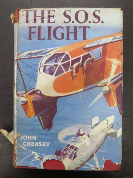 John Creasey, The S.O.S. Flight, Sampson Low, London, Vintage, Dunedin Bookshop, Dead Souls Bookshop