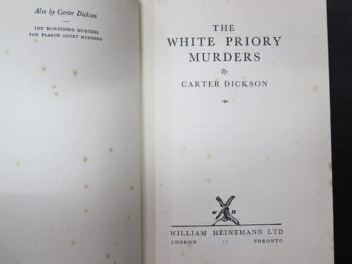 Carter Dickson (John Dickson Carr) The White Priory Murders - Image 6