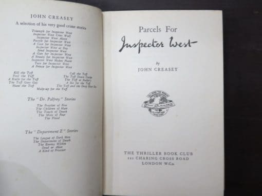 John Creasey, Parcels For Inspector West - Image 10
