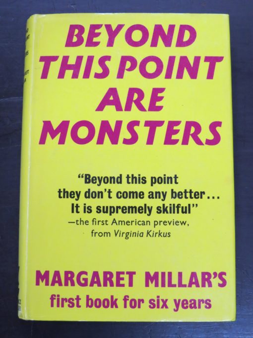 Margaret Millar, Beyond This Point Are Monsters, Gollancz, London, 1971, Horror, Dunedin Bookshop, Dead Souls Bookshsop