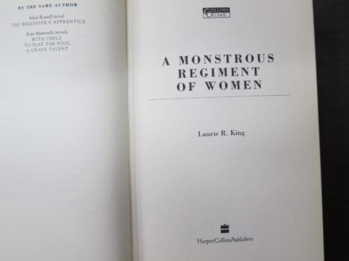 Laurie R. King, A Monstrous Regiment of Women - Image 6
