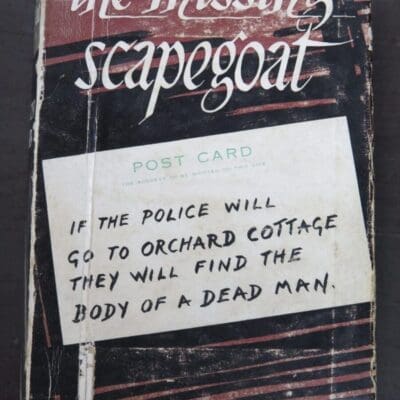 Belton Cobb, The Missing Scapegoat, Allen, London, 1958, Crime, Mystery, Detection, Dunedin Bookshop, Dead Souls Bookshop
