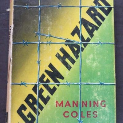 Manning Coles, Green Hazard, Yellow Jacket, Hooder & Stoughton, London, 1950, Crime, Mystery, Detection, Dunedin Bookshop, Dead Souls Bookshop