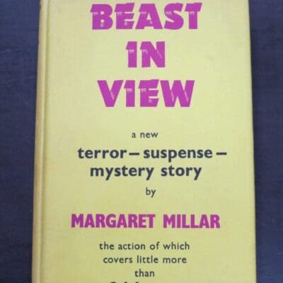 Margaret Millar, Beast In View, Gollancz, London, 1955, Crime, Mystery, Detection, Dunedin Bookshop, Dead Souls Bookshop
