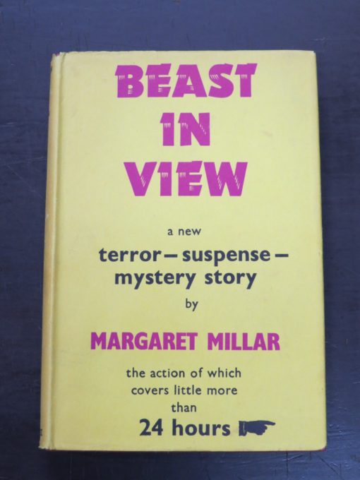 Margaret Millar, Beast In View, Gollancz, London, 1955, Crime, Mystery, Detection, Dunedin Bookshop, Dead Souls Bookshop