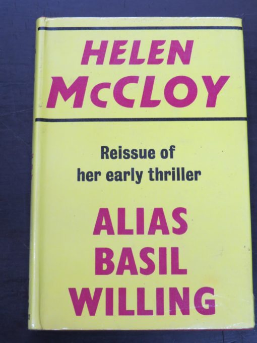 Helen McCloy, Alias Basil Willing, Gollancz, Reissue, London, 1973, Crime, Mystery, Detection, Dunedin Bookshop, Dead Souls Bookshop