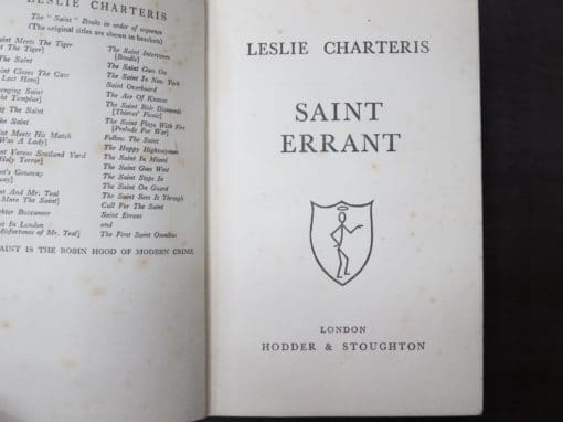Leslie Charteris, Saint Errant - Image 6