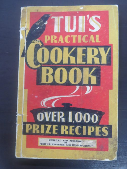 Tui's Practical Cookery Book, Nz Exporters, Cooking, Cookery, Tui, Dead Souls Bookshop, Dunedin Book Shop