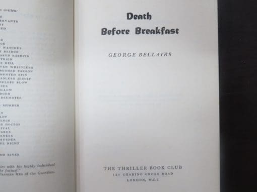 George Bellairs, Death Before Breakfast - Image 6