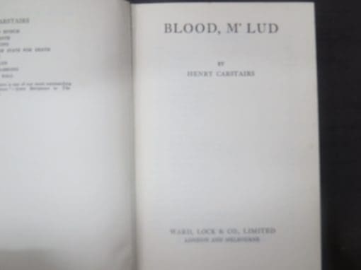 Henry Carstairs, Blood, M'Lud - Image 6