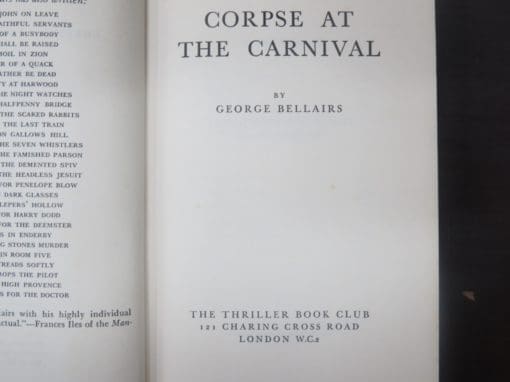 George Bellairs, Corpse at the Carnival - Image 6