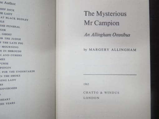 Margery Allingham, The Mysterious Mr Campion, An Allingham Omnibus - Image 6
