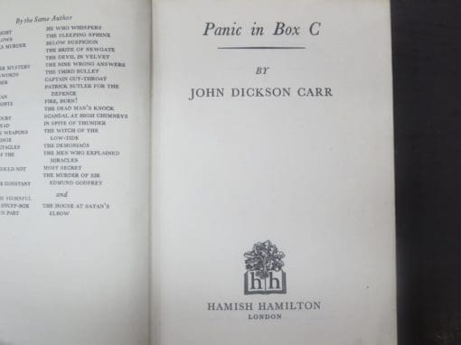John Dickson Carr, Panic In Box C - Image 5
