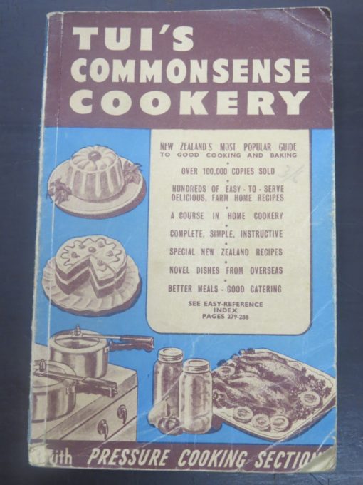 Tui's Third Book of Commonsense Cookery, Wellington, Cooking, Cookery, Tui, Dead Souls Bookshop, Dunedin Book Shop