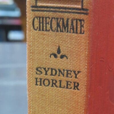 Sydney Horler, Checkmate, Hodder, London, Crime, Mystery, Detection, Dead Souls Bookshop, Dunedin Book Shop