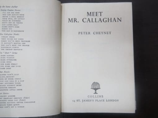 Peter Cheyney, Meet Mr Callaghan - Image 7