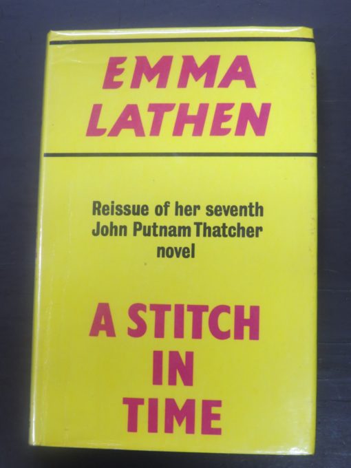 Emma Lathen, A Stitch in Time, Gollancz, London, Crime, Mystery, Detection, Dead Souls Bookshop, Dunedin Book Shop