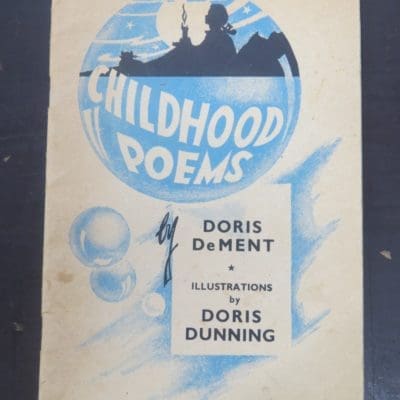 Doris Dement, Doris Dunning, Childhood Poems, McIndoe, Dunedin, New Zealand Literature, New Zealand Poetry, Illustration, Dead Souls Bookshop, Dunedin Book Shop