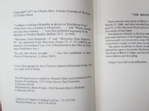Charles Olson, Poetry And Truth: The Beliot Lectures And Poems - Image 4