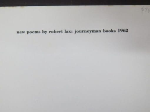 Robert Lax, New Poems - Image 6