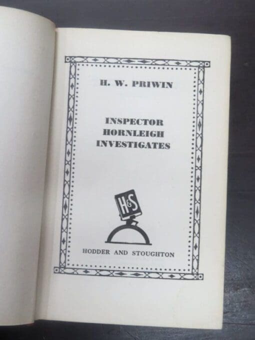 H. W. Priwin, Inspector Hornleigh Investigates - Image 8