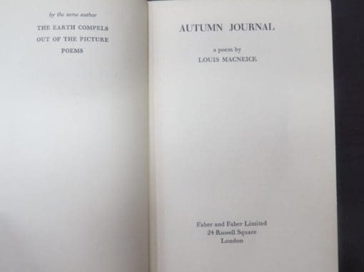 Louis Macneice, Autumn Journal, A Poem - Image 7