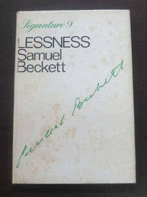 Samuel Beckett, Lessness, Calder and Boyars, London, 1970, Literature, Dead Souls Bookshop, Dunedin Book Shop