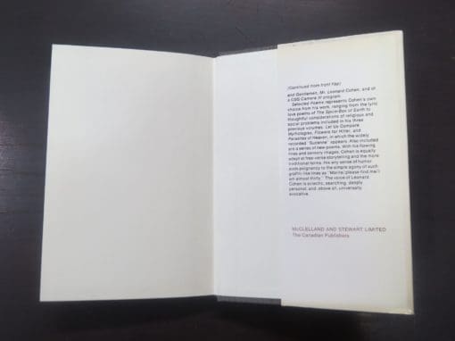 Leonard Cohen, Selected Poems 1956 - 1968 - Image 4