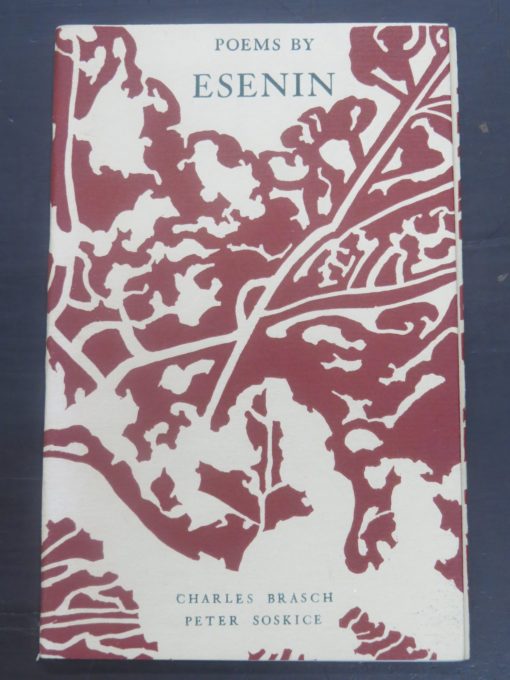 Esenin, Poems, Translated by Charles Brasch, Peter Soskice, Wai-te-ata Press, Wellington, 1970, Poetry, Russian Poetry, Literature, Dead Souls Bookshop, Dunedin Book Shop