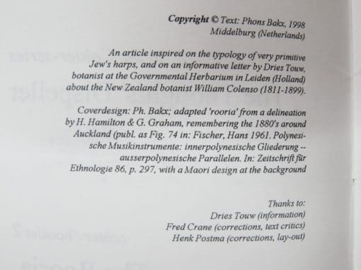 Phons Bakx, The Rooria, Jew's Harp of the Maoris - Image 3