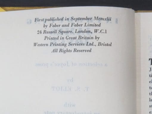 T. S. Eliot, Introducing James Joyce, a selection of Joyce's prose, with an introductory note - Image 6