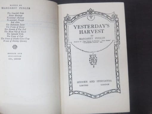 Margaret Pedler, Yesterday's Harvest - Image 6