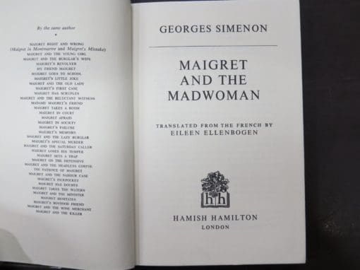Georges Simenon, Maigret And The Madwoman, Translated from the French by Eileen Ellenbogen - Image 6