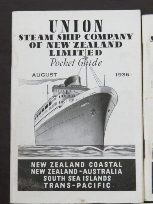 4x Union Steam Ship Company of New Zealand, pocket and other guide 1932, 1936, 1955 - Image 11