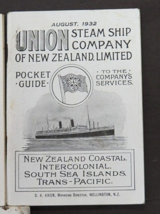 4x Union Steam Ship Company of New Zealand, pocket and other guide 1932, 1936, 1955 - Image 9