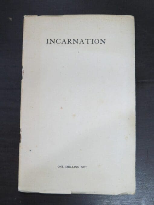 Trant Bramston Luard, Incarnation, A Monologue In Verse (based on Bergon's L'Evolution creatrice), the Centaur Press, printed by the De La More Press Ltd., London, Literature, Poetry, Dead Souls Bookshop, Dunedin Book Shop