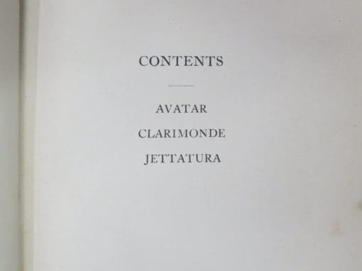 Tales From Theophile Gautier, Translated by Lafcadio Hearn Myndart Verelst: Avatar, Clarimonde and Jettatura - Image 3