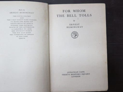 Ernest Hemingway, For Whom The Bell Tolls - Image 6